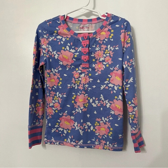 Matilda Jane Size 6 floral blue and pink long sleeve pajama top shirt - Picture 1 of 7